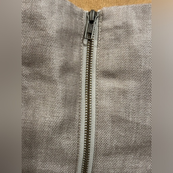 Nie & Toe Metallic Taupe Color.Lined. Zipper Closure In The Back. Sz 14. - Picture 5 of 12